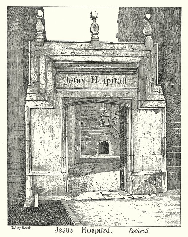 Jeesuksen sairaala, Rothwell (kaiverrus) tekijältä Sidney Heath