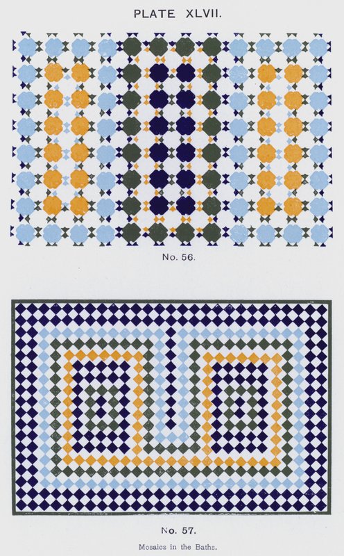 Mosaiikit kylpylöissä (väri litho) tekijältä Spanish School