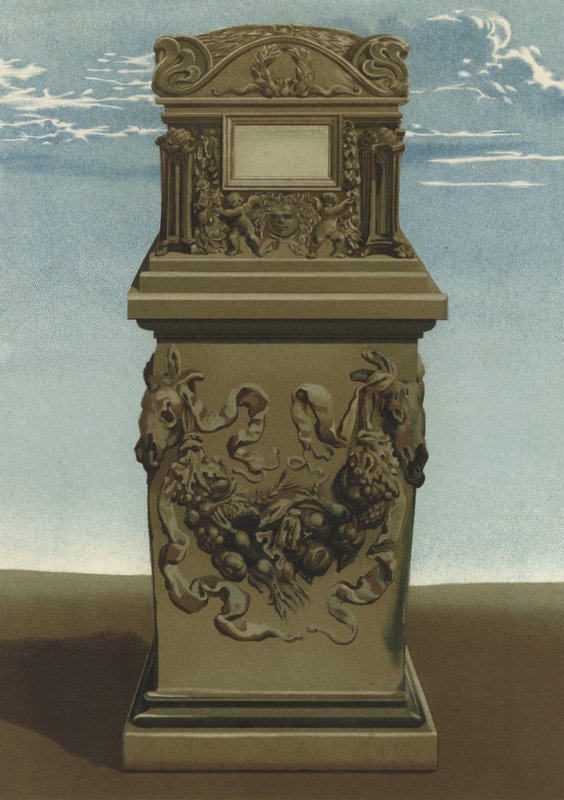 Roomalainen hautauurna (chromolitho) tekijältä Spanish School