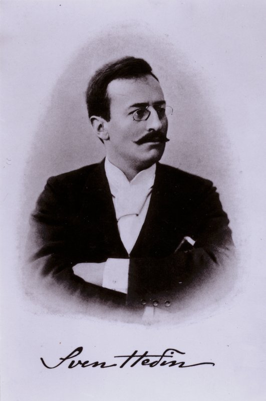 Sven Hedin, ruotsalainen tutkimusmatkailija (m/w kuva) tekijältä Swedish Photographer