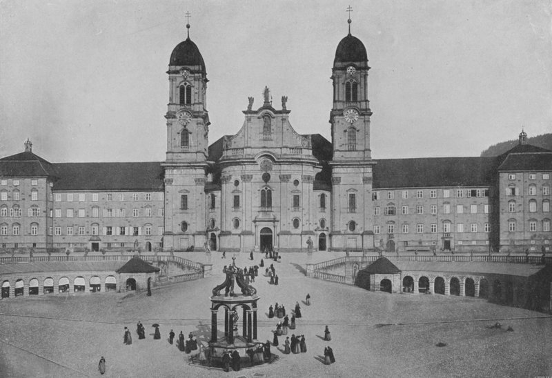 Einsiedeln, Facade du Couvent (m/w kuva) tekijältä Swiss Photographer