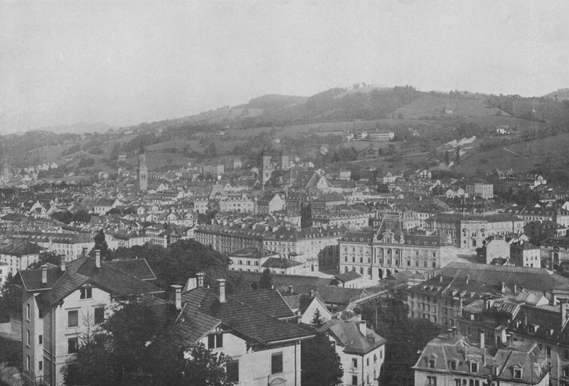 Saint-Gall, yleisnäkymä (valkoinen kuva) tekijältä Swiss Photographer
