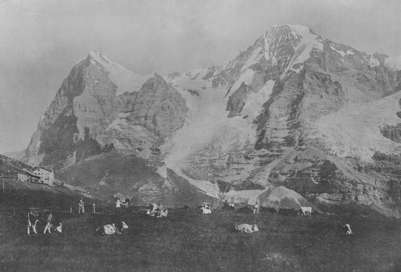 Wengernalp, Eiger ja Monch (b/w kuva) tekijältä Swiss Photographer