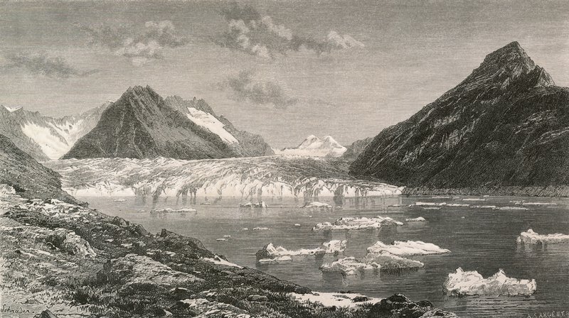 Aletsch-jäätikkö ja Marjelen-järvi tekijältä Swiss School