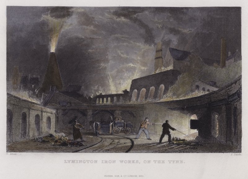 Lymington Iron Works, Tyne tekijältä Thomas Allom