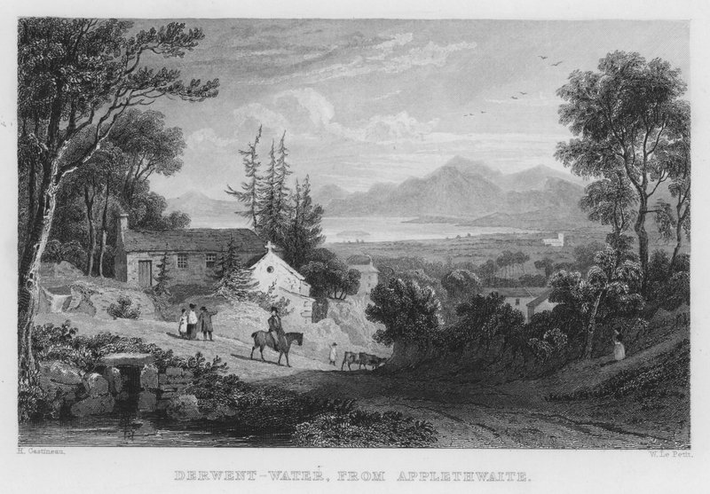 Derwent Water, Applethwaite (kaiverrus) tekijältä Thomas (after) Allom