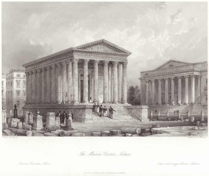 House Carree Nimesissä tekijältä Thomas Allom