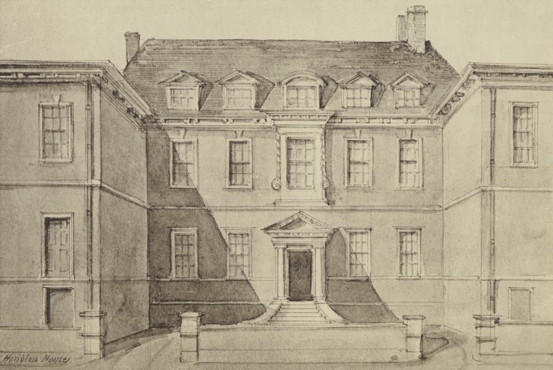 Sir John Houblonin talo (litho) tekijältä Thomas Colman (after) Dibdin