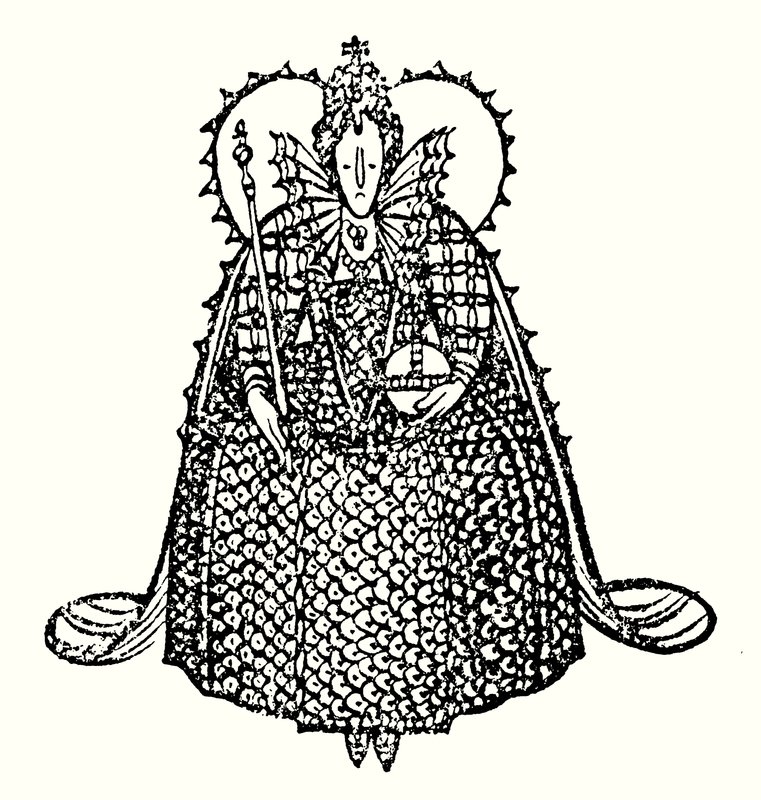 Kuningatar Elisabet I (litografia) tekijältä Thomas Derrick