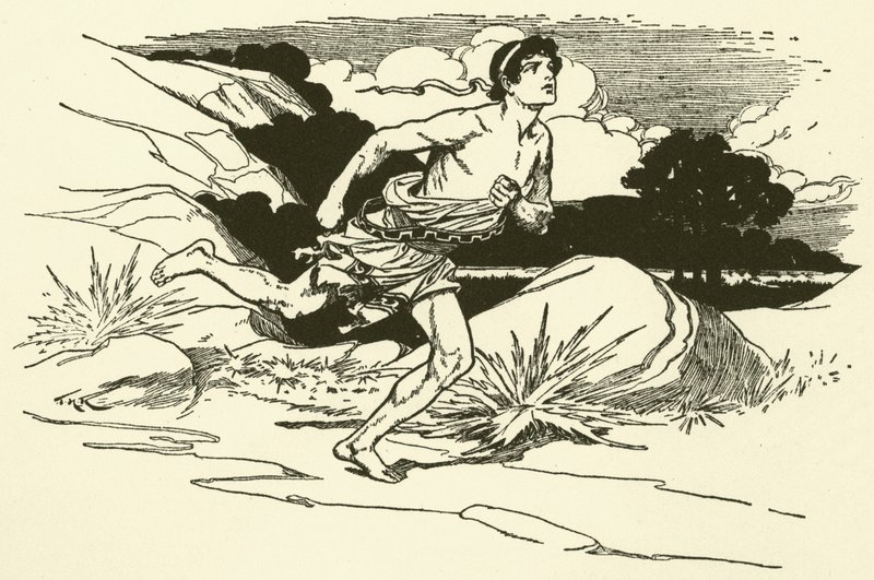 Maratonin uutiset (kaiverrus) tekijältä Thomas Heath Robinson