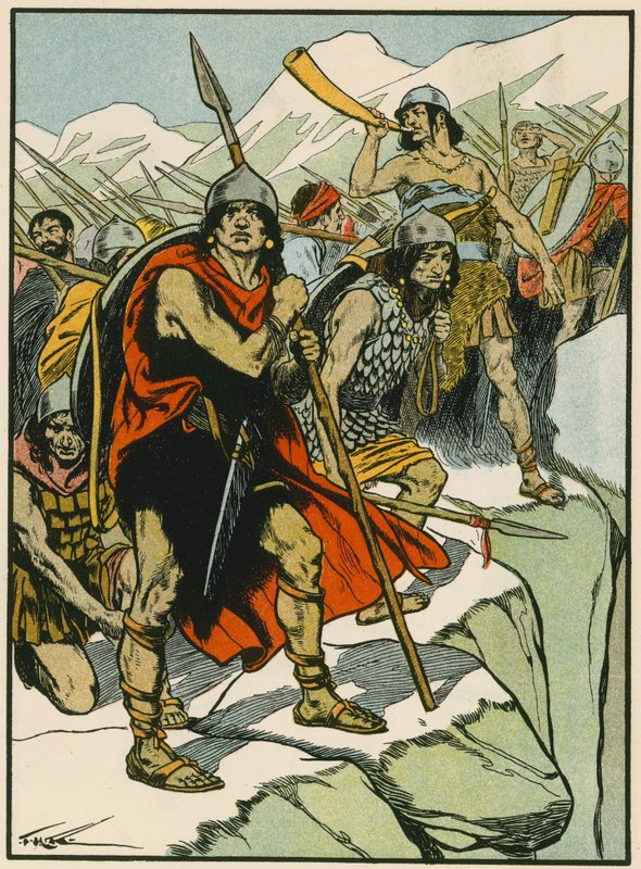 Hannibalin sotilaat (värilitro) tekijältä Thomas Heath Robinson
