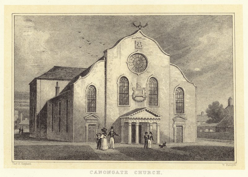 Canongate Church (kaiverrus) tekijältä Thomas Hosmer (after) Shepherd