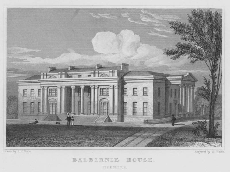 Balbirnie House, Fifeshire (kaiverrus) tekijältä Thomas Hosmer Shepherd