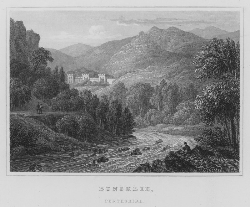 Bonskeid, Perthshire (kaiverrus) tekijältä Thomas Hosmer Shepherd