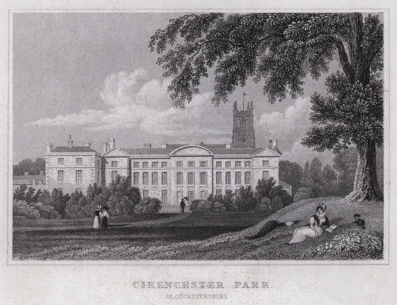 Cirencester Park, Gloucestershire (kaiverrus) tekijältä Thomas Hosmer Shepherd