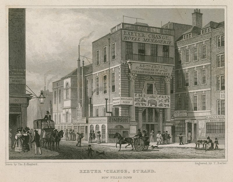 Exeter Change, The Strand, Lontoo tekijältä Thomas Hosmer Shepherd