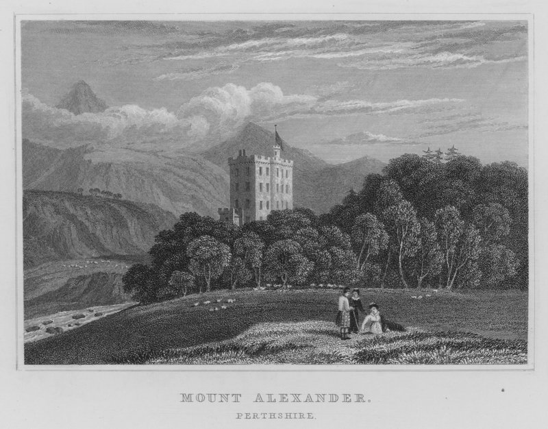 Mount Alexander, Perthshire (kaiverrus) tekijältä Thomas Hosmer Shepherd
