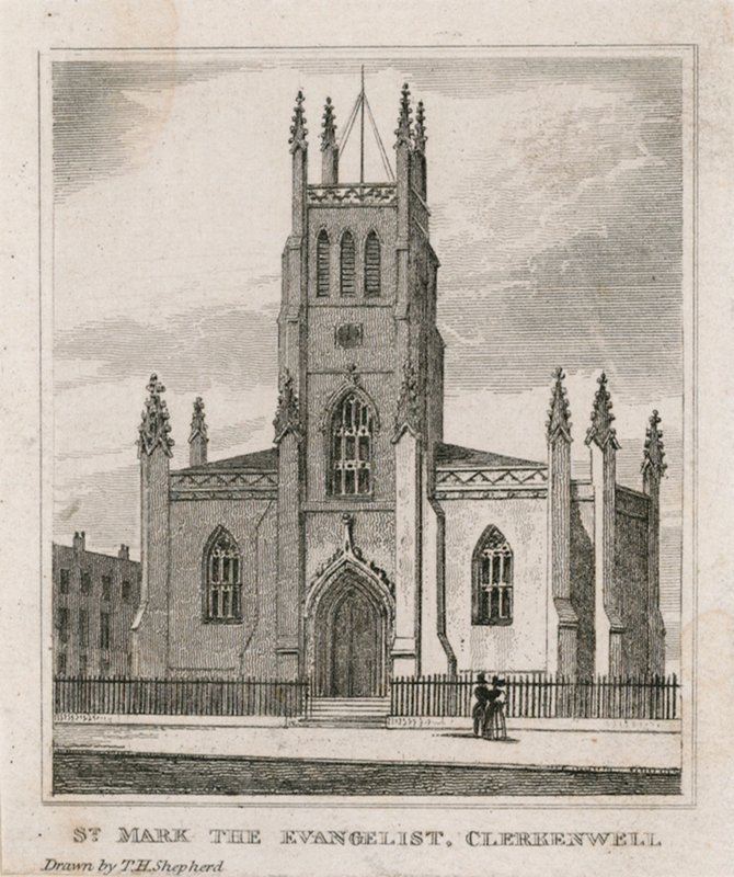 Pyhän Markuksen kirkko, Clerkenwell tekijältä Thomas Hosmer Shepherd