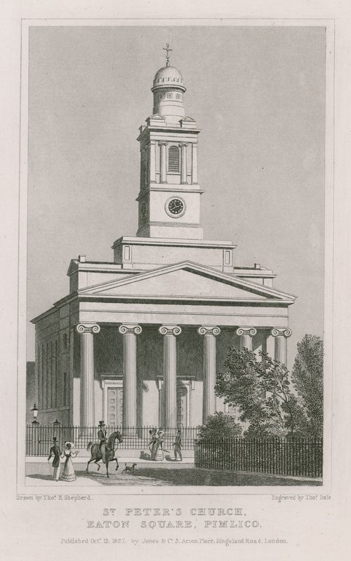 Pyhän Pietarin kirkko, Eaton Square, Pimlico tekijältä Thomas Hosmer Shepherd