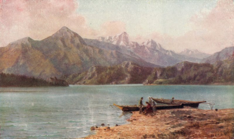 Cascade-vuoret (väri litho) tekijältä Thomas Mower Martin
