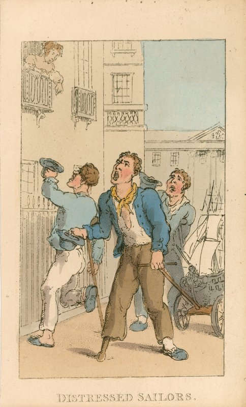 Ahdistuneet merimiehet tekijältä Thomas Rowlandson