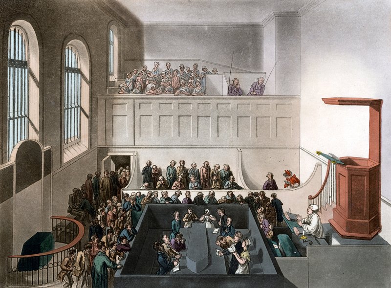 Newgaten kappeli tekijältä Thomas Rowlandson