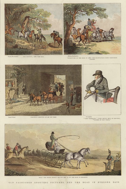Sarja hevosurheilukuvituksia tekijältä Thomas Rowlandson