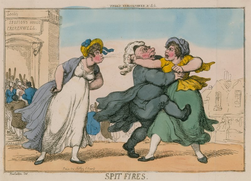 Sylttytehtaat. Sessions House, Clerkenwell tekijältä Thomas Rowlandson