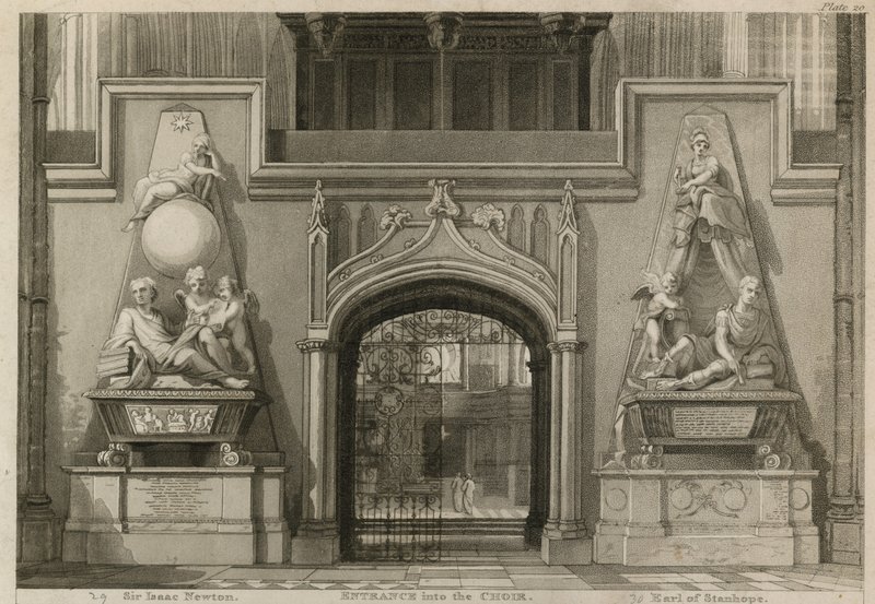 Sisäänkäynti kuoroon, Westminster Abbey, Lontoo tekijältä Thomas Uwins