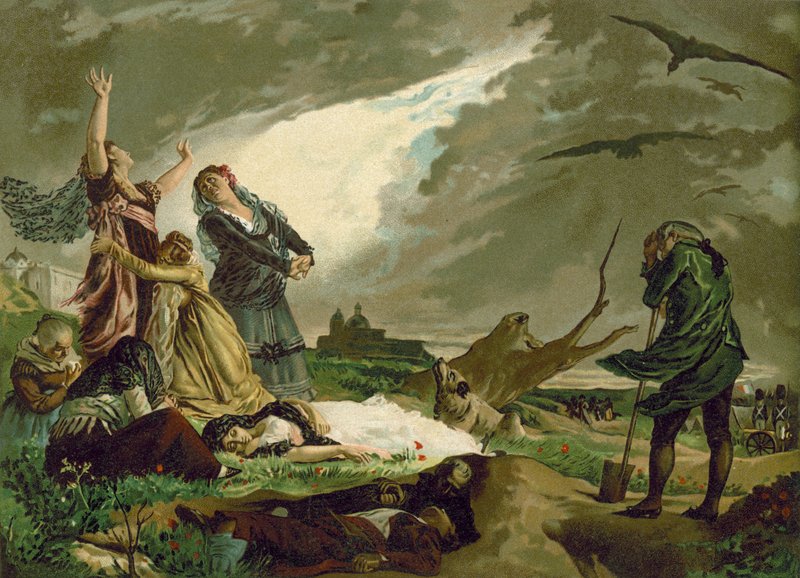 3. toukokuuta 1808 (chromolitho) tekijältä Vincente Gonzalez Palmaroli