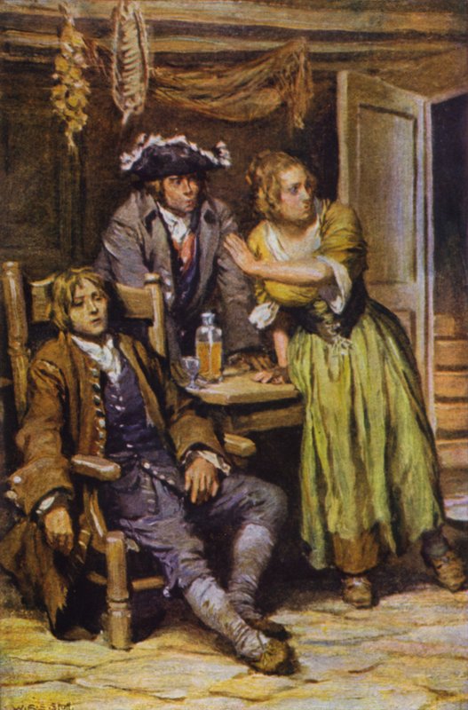 Kuva kidnapoidusta (väri litho) tekijältä W.R.S. (after) Stott