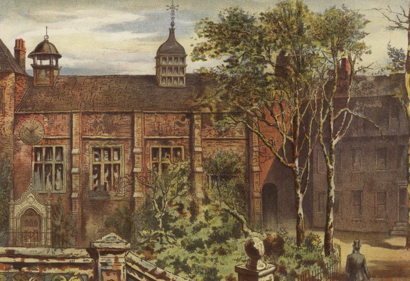 Staple Inn, First Court (chromolitho) tekijältä Waldo Sargeant