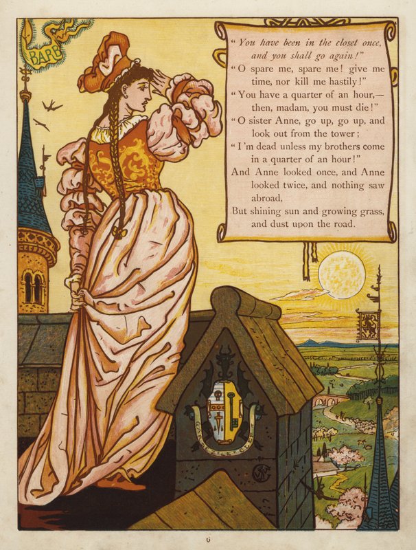 Barbablava (litografia de color) finlandès tekijältä Walter Crane