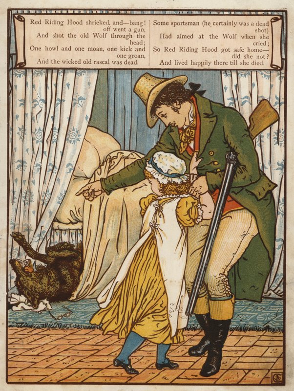 Punahilkka (väri litho) tekijältä Walter Crane
