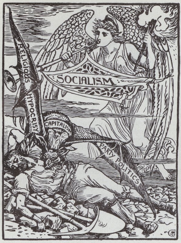Kapitalistinen vampyyri (litho) tekijältä Walter Crane