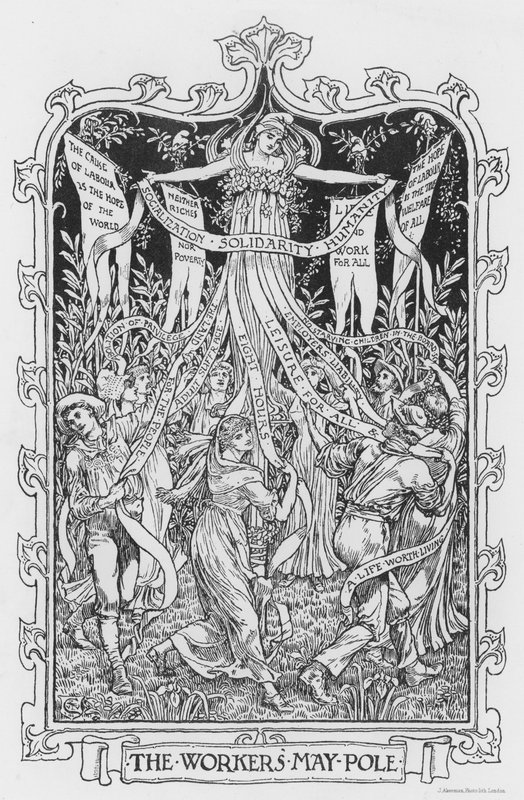 Työläiset? toukokuun napa tekijältä Walter Crane