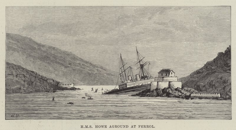 HMS Howe karille Ferrolissa tekijältä Walter Paget