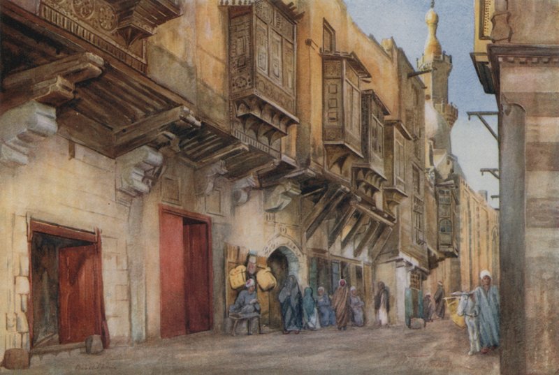 Katukuvaus, Bab-el-Sharia, Kairo tekijältä Walter Spencer Stanhope Tyrwhitt