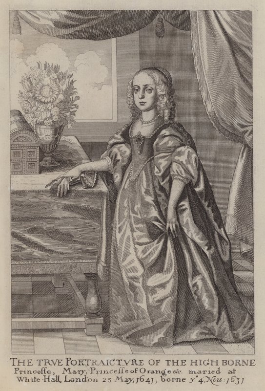 Mary, oranssin prinsessa (etsaus) tekijältä Wenceslaus (after) Hollar