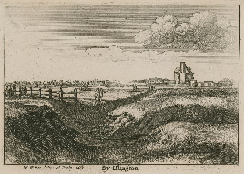 Islington, New River Head tekijältä Wenceslaus Hollar