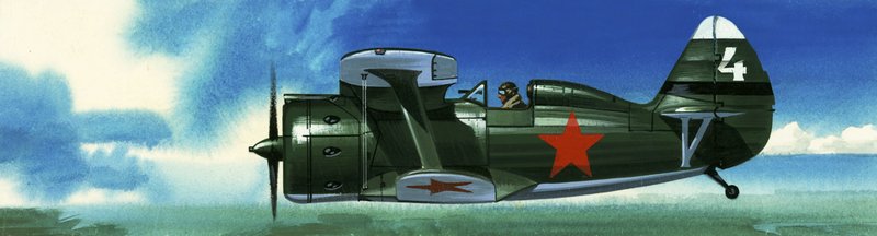 Venäläinen Polikarpov I-153 -hävittäjä. tekijältä Wilf (20th century) Hardy