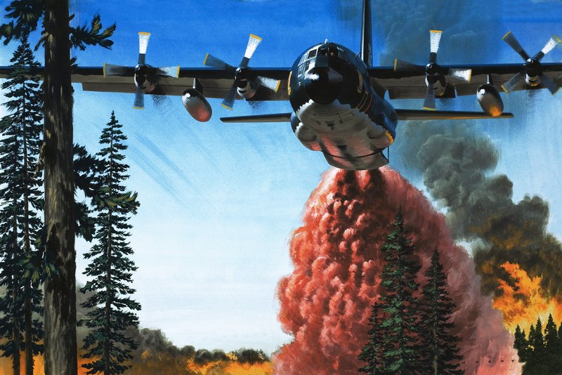 Metsäpalon pommittaminen tekijältä Wilf (20th century) Hardy