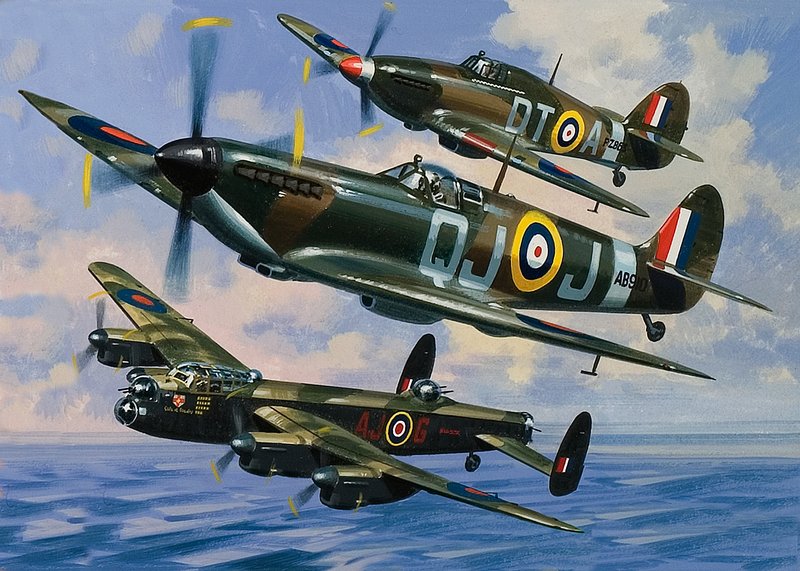 Spitfires (guassia paperille) tekijältä Wilf (20th century) Hardy