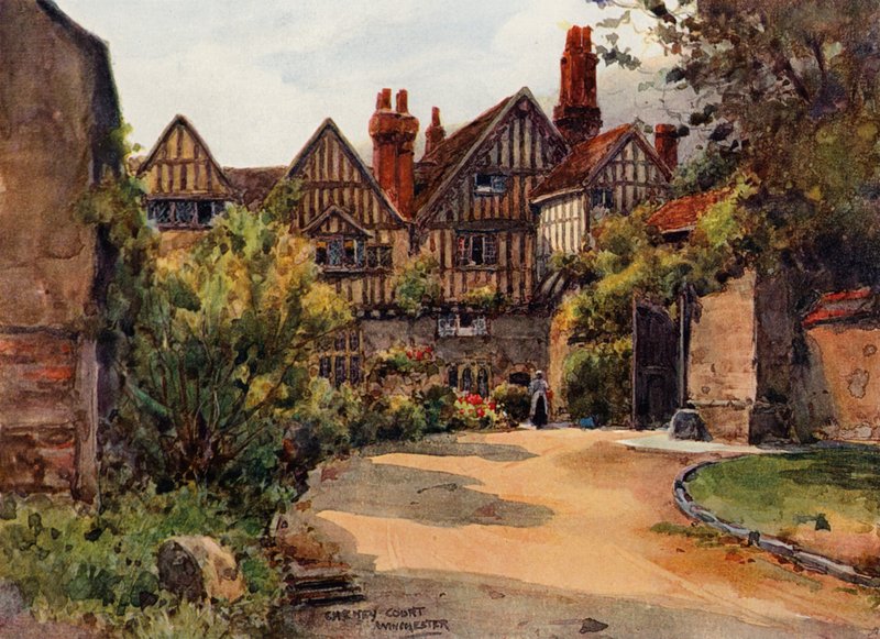Cheney Court, Winchester (väri litho) tekijältä Wilfrid Williams Ball