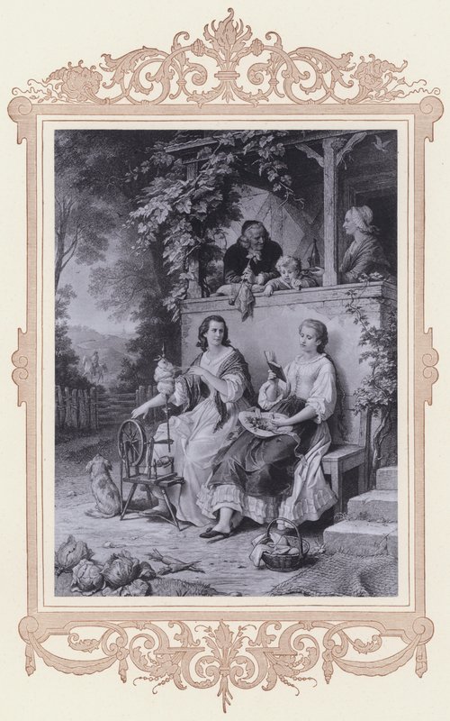Friederike, totuus ja runous (litho) tekijältä Wilhelm von (after) Kaulbach