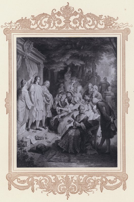 Goethe Weimarissa (litho) tekijältä Wilhelm von (after) Kaulbach