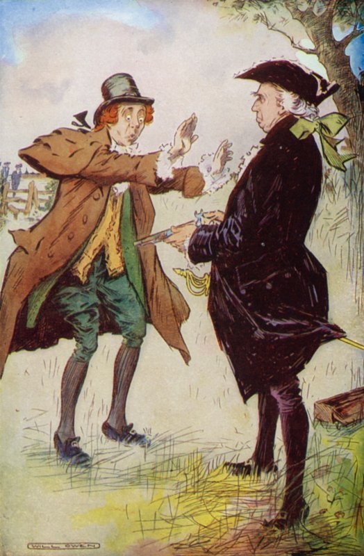 Kaksintaistelu (väri litho) tekijältä Will Owen
