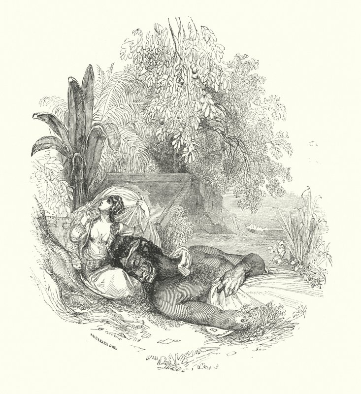 "Efreet ja Lady (kaiverrus) tekijältä William (after) Harvey