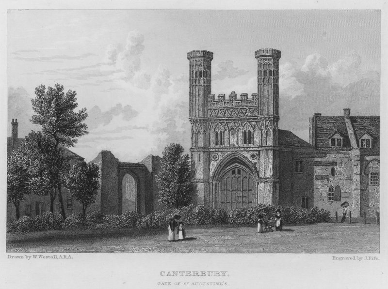 Canterbury, Pyhän Augustinuksen portti (kaiverrus) tekijältä William (after) Westall