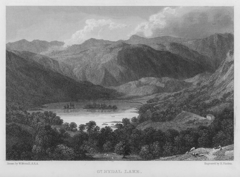 Great Rydal Lake (kaiverrus) tekijältä William (after) Westall